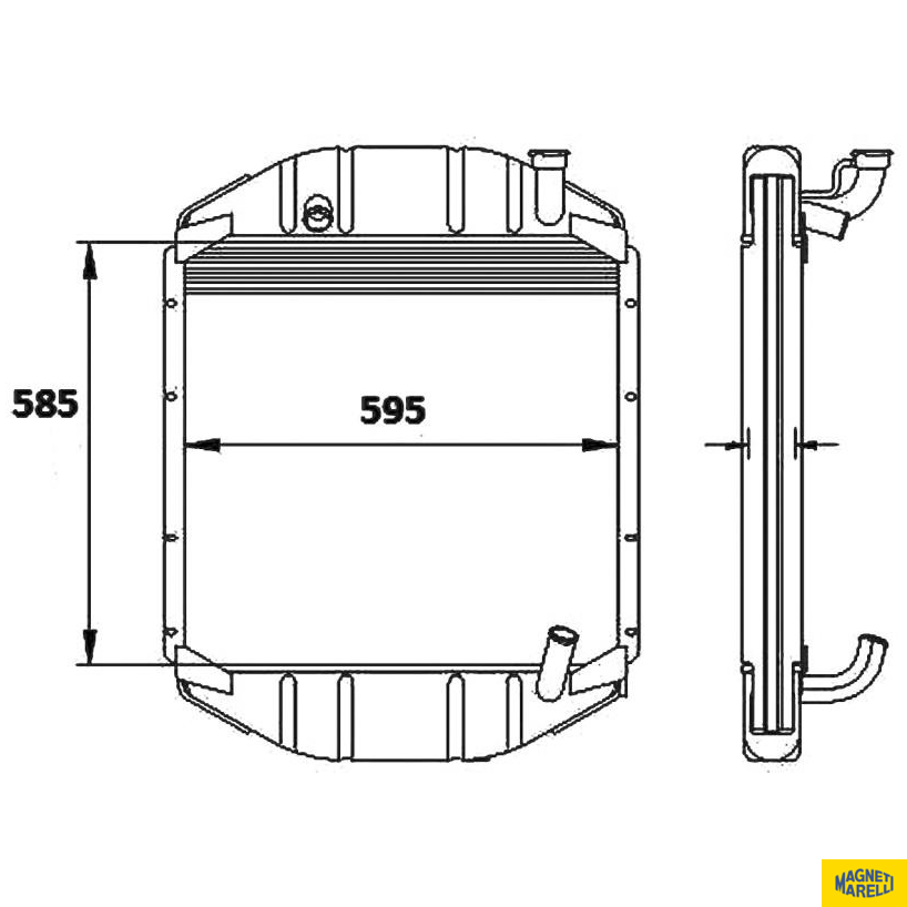 Radiador de Água - Magneti Marelli - RMM1016NMB