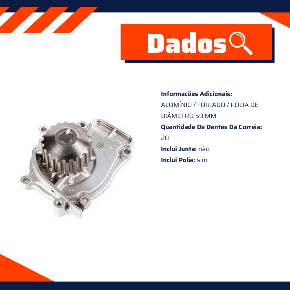 Bomba D'Água para Honda Accord - Indisa - 752509