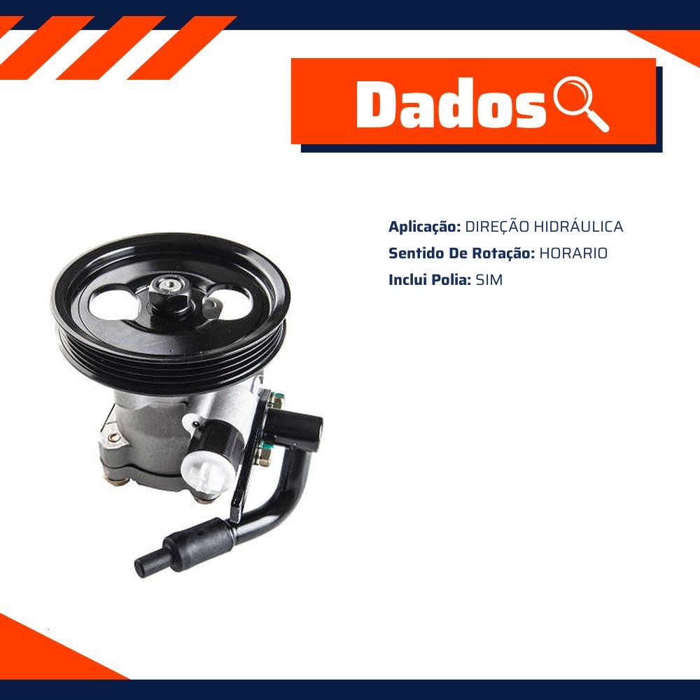 Bomba de Direção Hidráulica para Hyundai Hr Kia Bongo - Indisa - DH857005