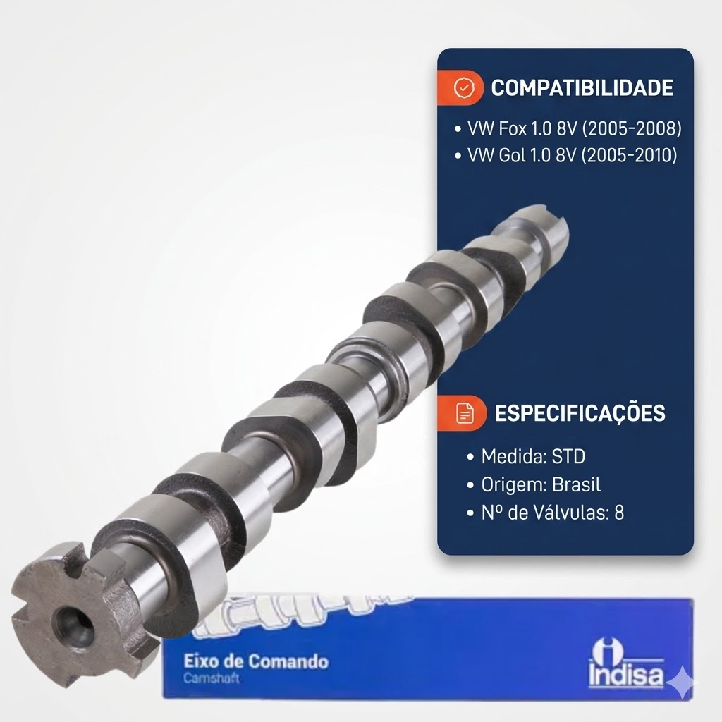Comando de Válvulas para Volkswagen FOX e Gol - Indisa - EC4501CH