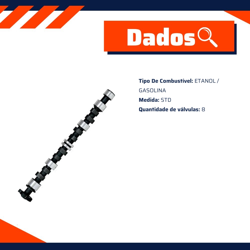 Comando de Válvulas para Chevrolet Onix e Prisma - Indisa - EC250224