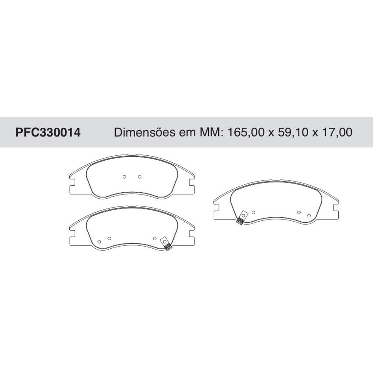 Jogo de Pastilhas de Freio Dianteiras - Cofap - PFC330014