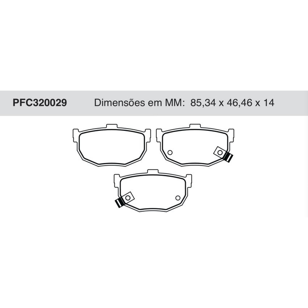 Jogo de Pastilhas de Freio Traseiras - Cofap - PFC320029