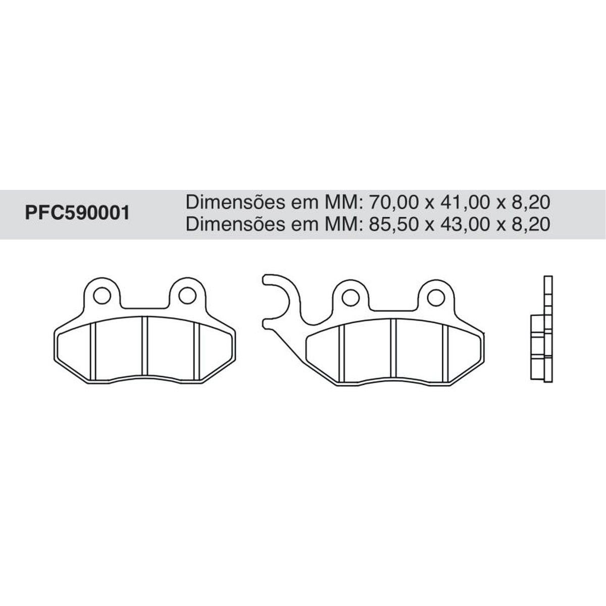Jogo de Pastilha de Freio Dianteira para Dafra Citycom 300I - Cofap - PFC590001