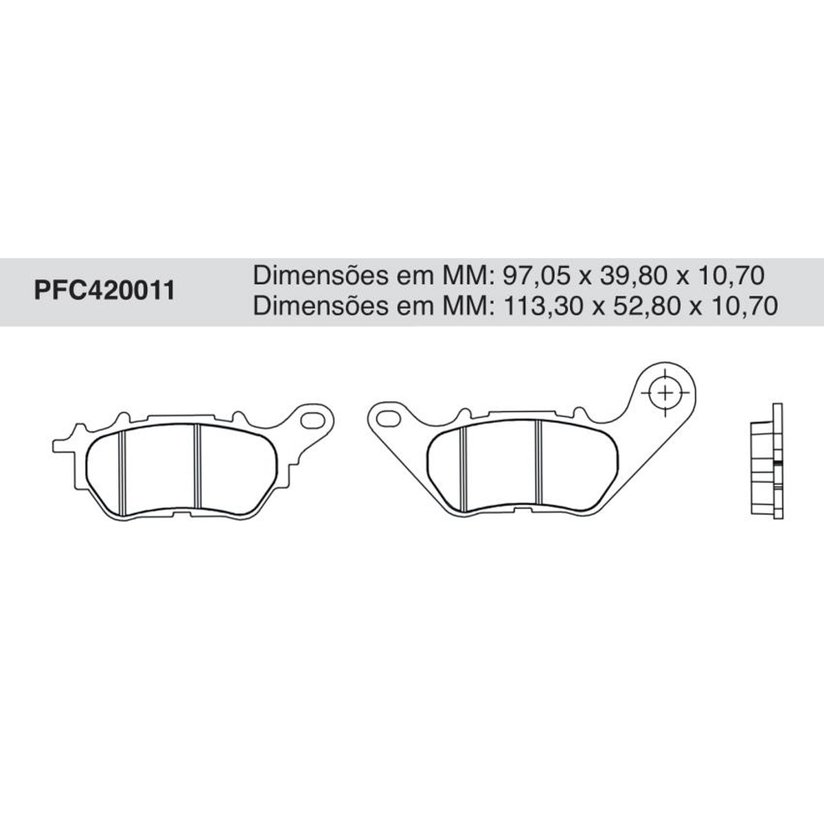 Jogo de Pastilha de Freio Traseira para Yamaha MT-03 e R3 - Cofap - PFC420011