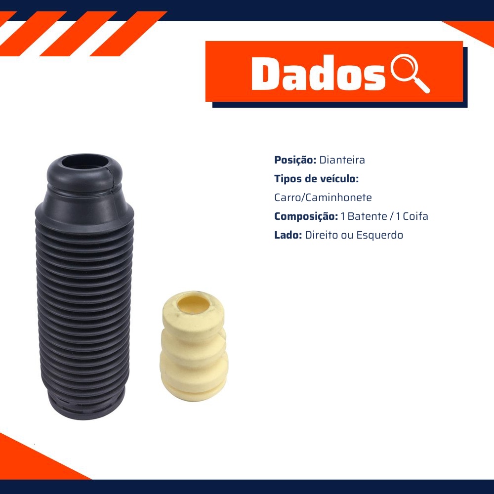 Kit para Amortecedor Dianteira com Batente e Coifa para JAC J5 e J6 - Cofap - KSC63001S
