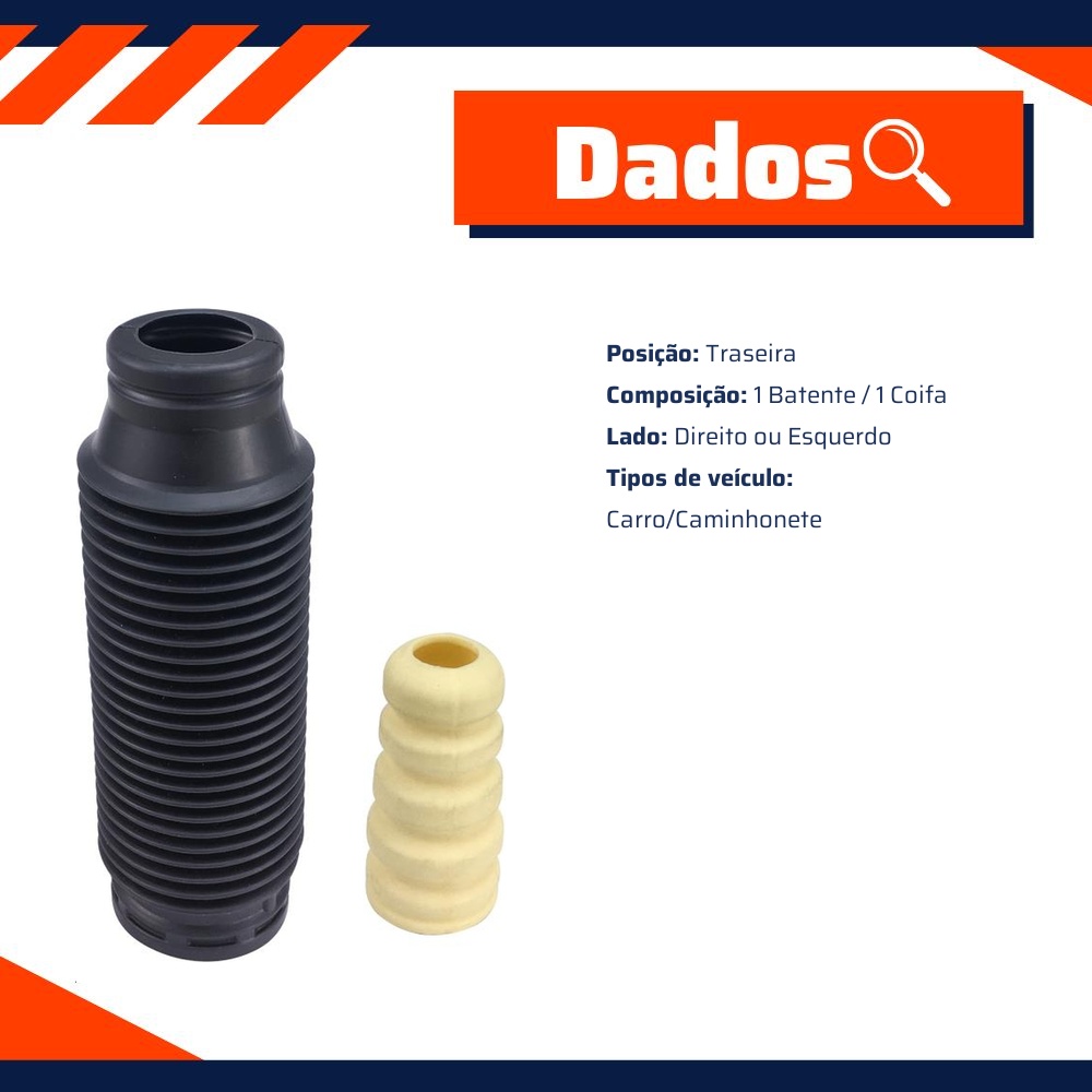 Kit para Amortecedor Traseiro com Batente e Coifa para JAC J5 e J6 - Cofap - KSC63002S