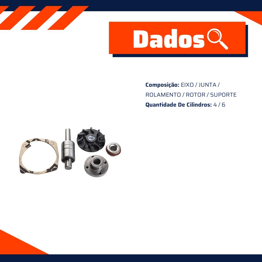 Kit de Reparo da Bomba de Água - Indisa - 106001