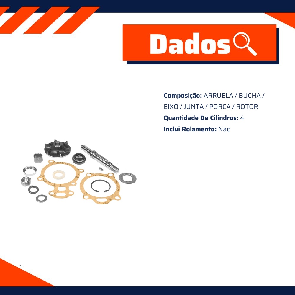 Kit de Reparo da Bomba de Água  - Indisa - 157001