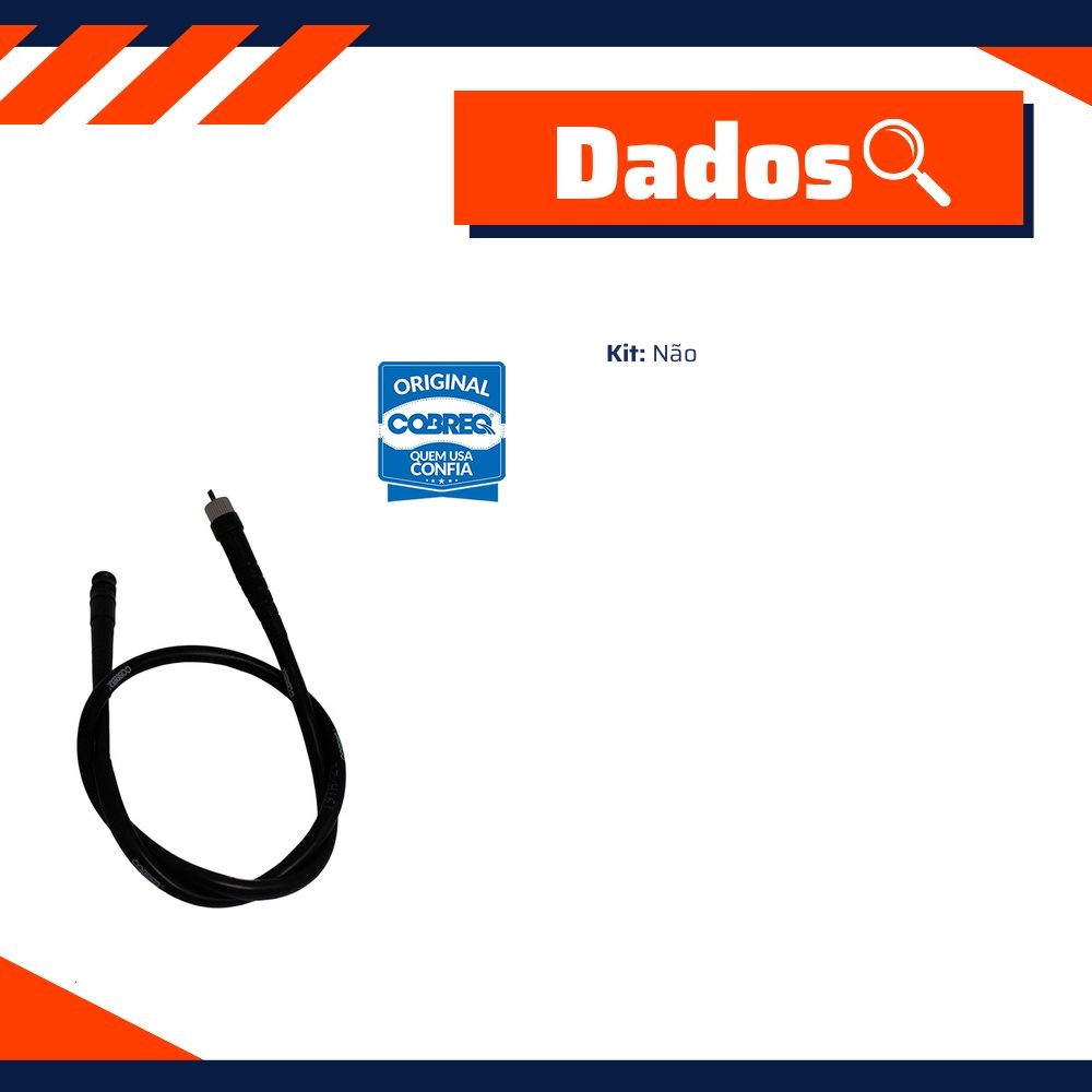 Cabo do Velocímetro para Honda Biz 100 - Cobreq - 0006-CABOV