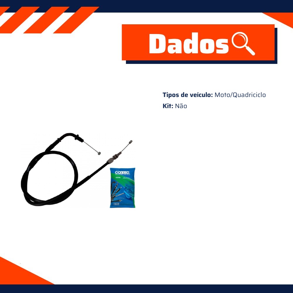Cabo do Afogador para Honda CBX 200 Strada - Cobreq - 0011-CABOAF