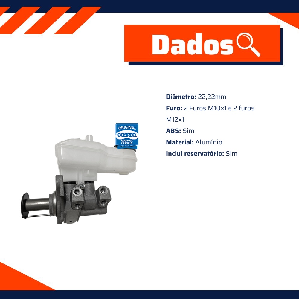 Cilindro Mestre Duplo - Cobreq - 0060-CM