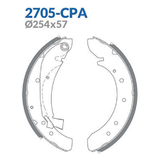Sapata de Freio Traseira para Fiat Ducato - Cobreq - 2705-CPA