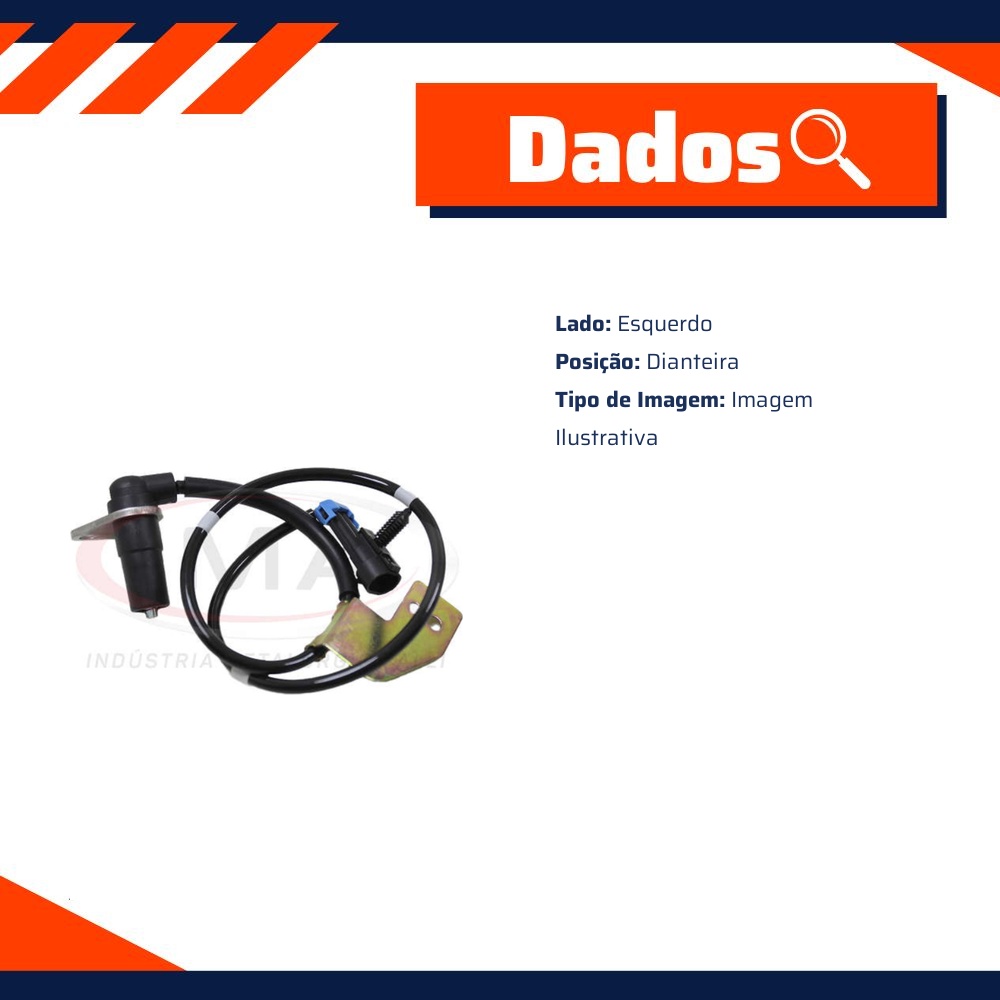 Sensor do Freio ABS Dianteiro Esquerdo para Chevrolet Blazer e S10 - IMA - AL-2202