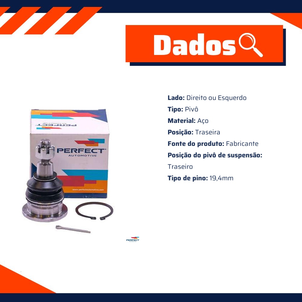 Pivo Traseiro para Honda Accord - Perfect - PVI0401