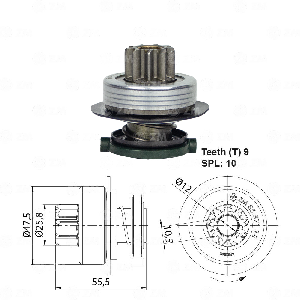Impulsor de Partida - ZM - 8557118
