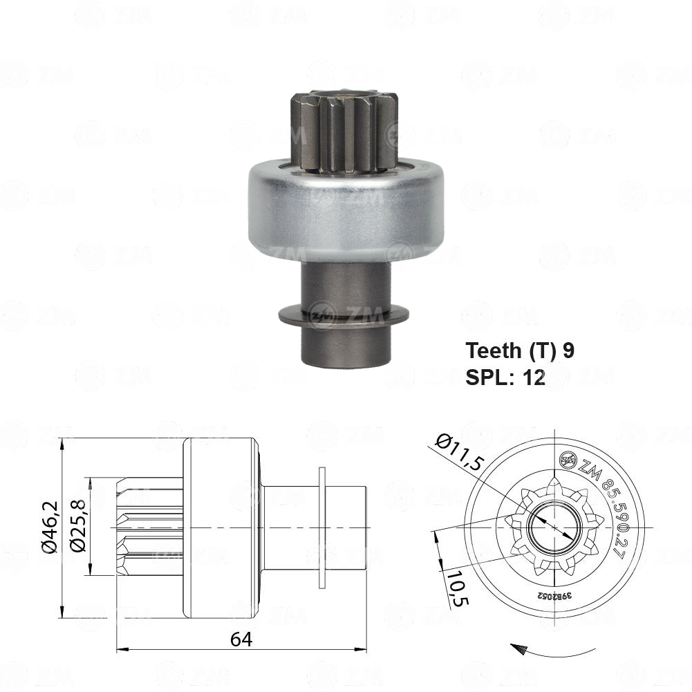 Impulsor de Partida - ZM - 8559027