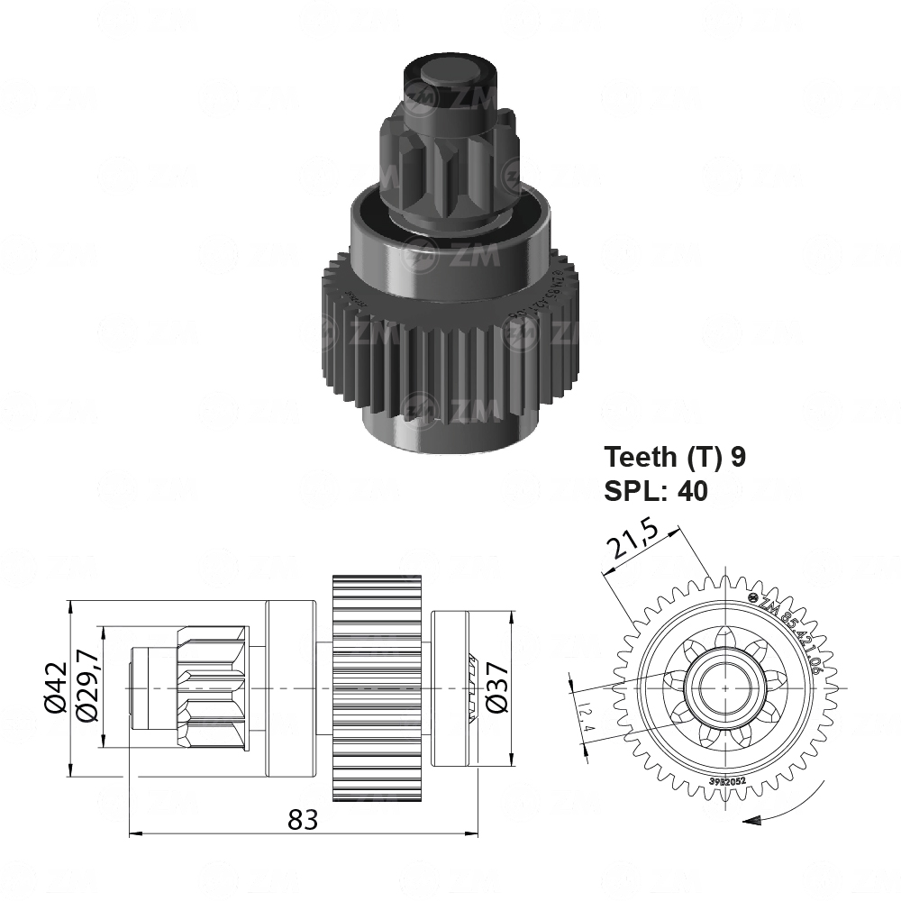 Impulsor de Partida - ZM - 8542106
