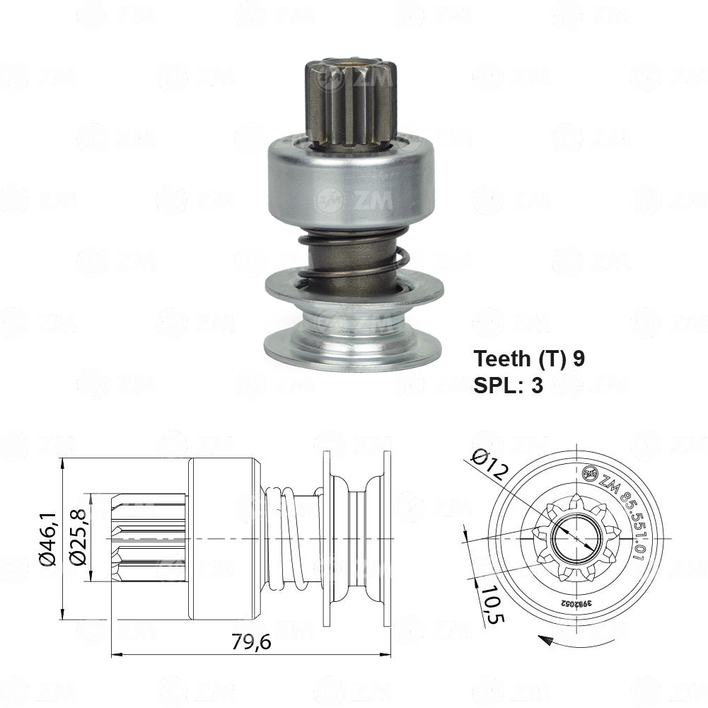 Impulsor de Partida - ZM - 8555101