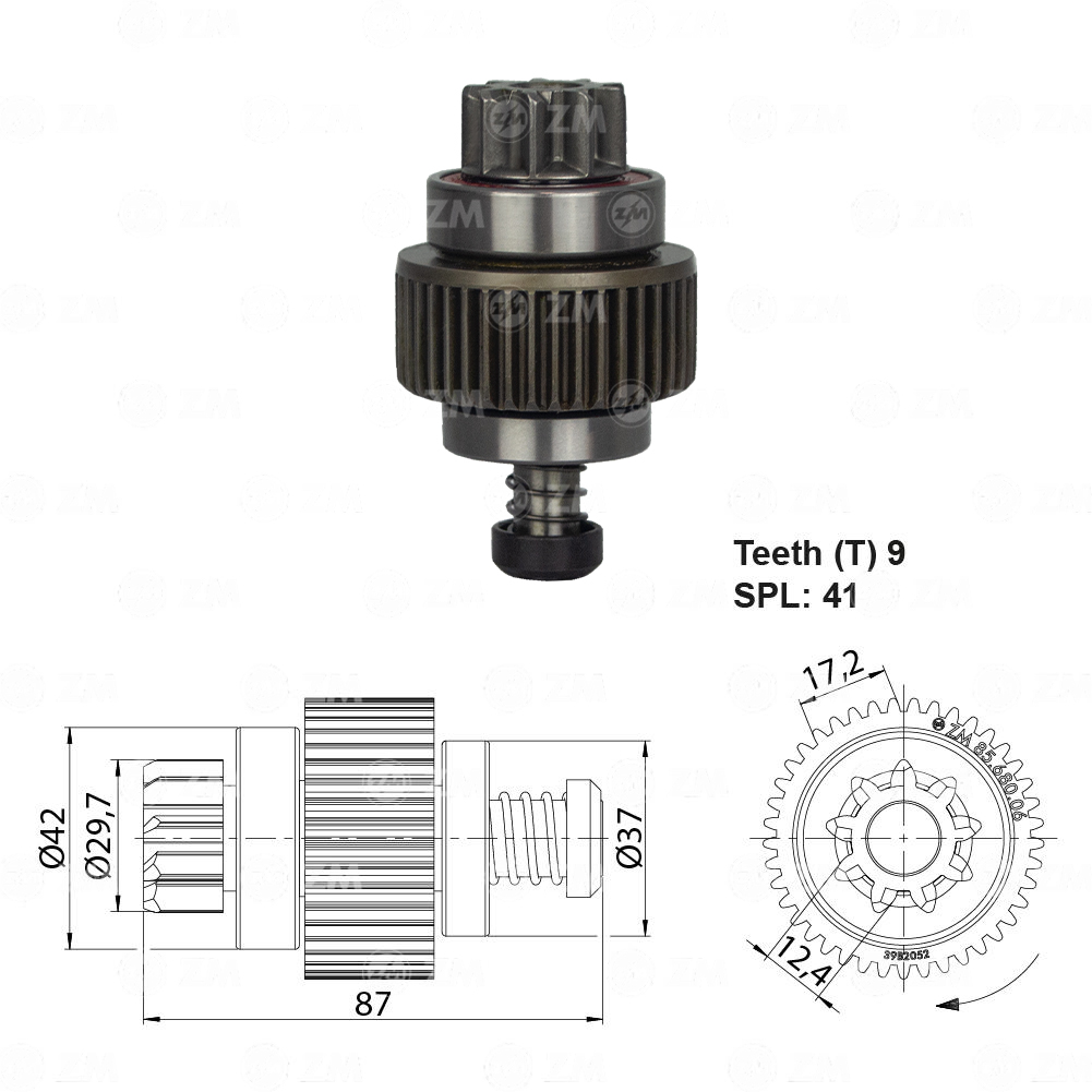 Impulsor de Partida para Nissan Frontier e Terrano - ZM - 8568006