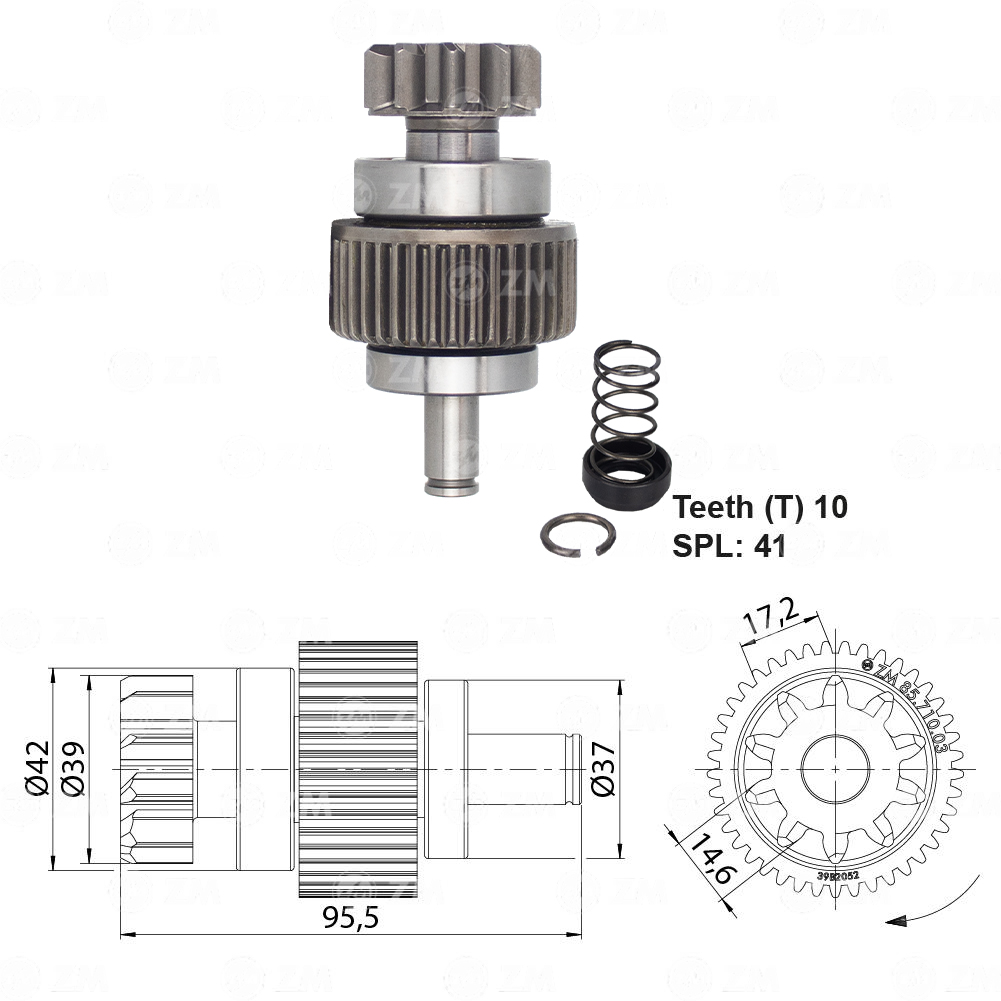 Impulsor de Partida para Nissan Frontier - ZM - 8571003