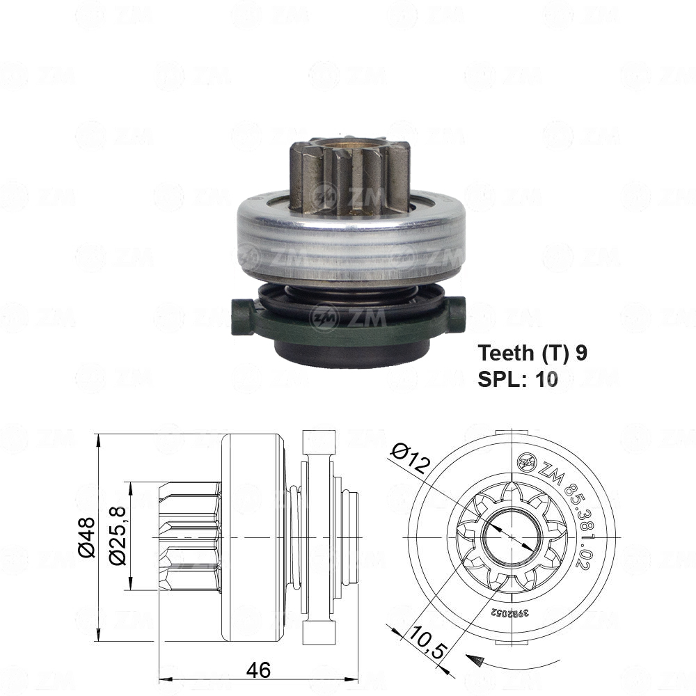 Impulsor de Partida - ZM - 8538102