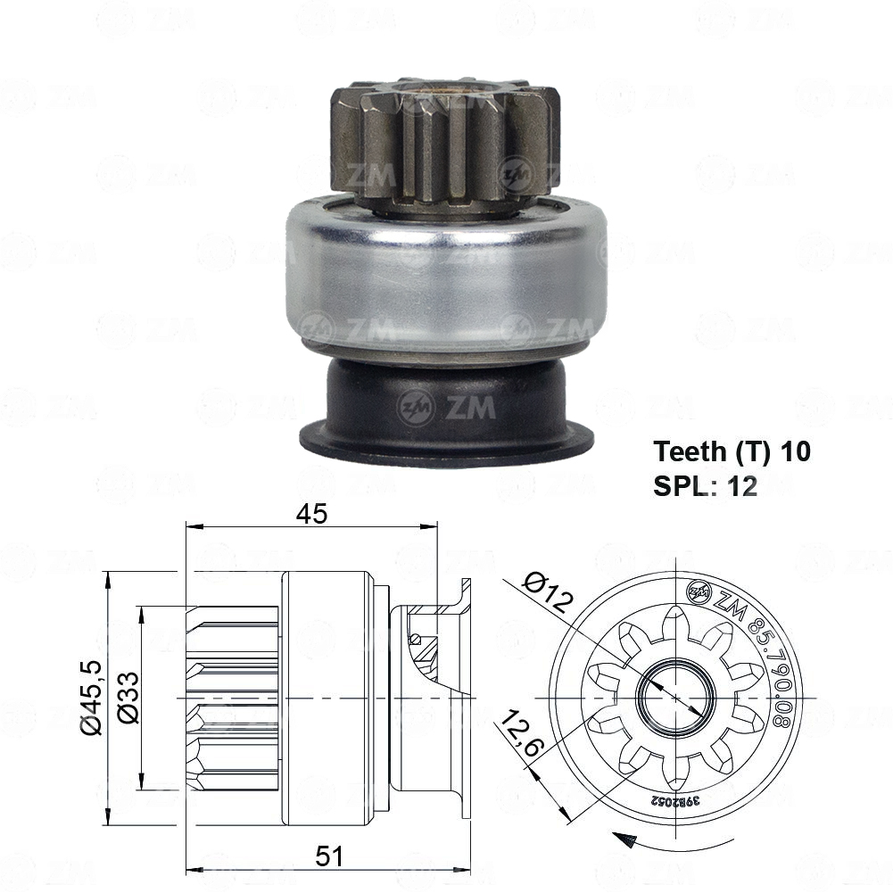 Impulsor de Partida para Jeep Cherokee - ZM - 8579008