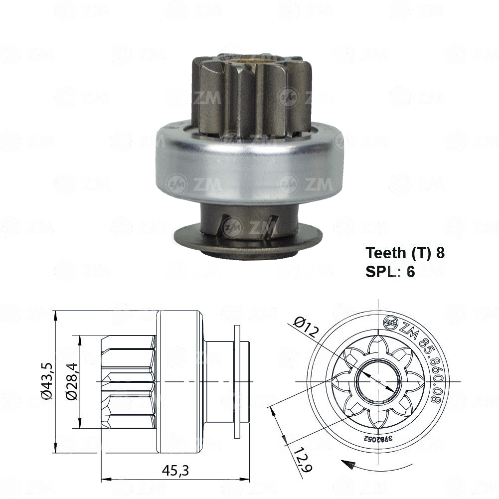 Impulsor de Partida - ZM - 8586008