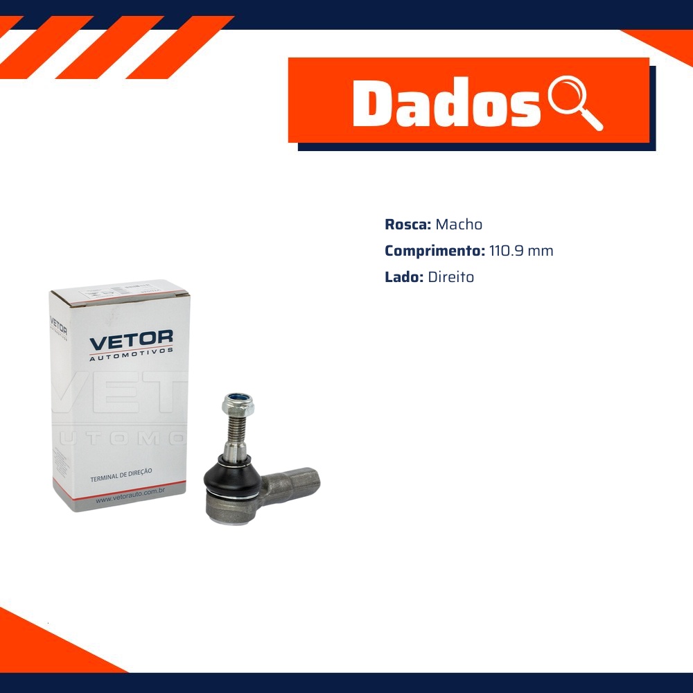 Terminal de Direção Direito para Ford Transit - Vetor - VTD046