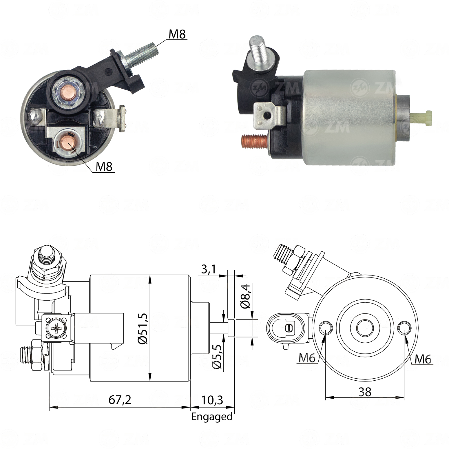 Relé de Partida - ZM - 599600