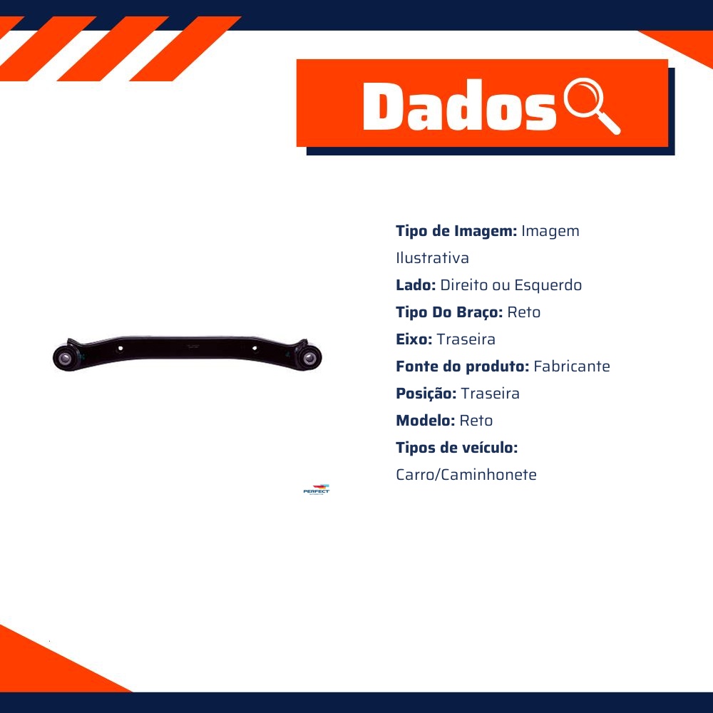 Braço de Suspensão Reto Traseiro para Hyundai I30 - Perfect - BDJ2137