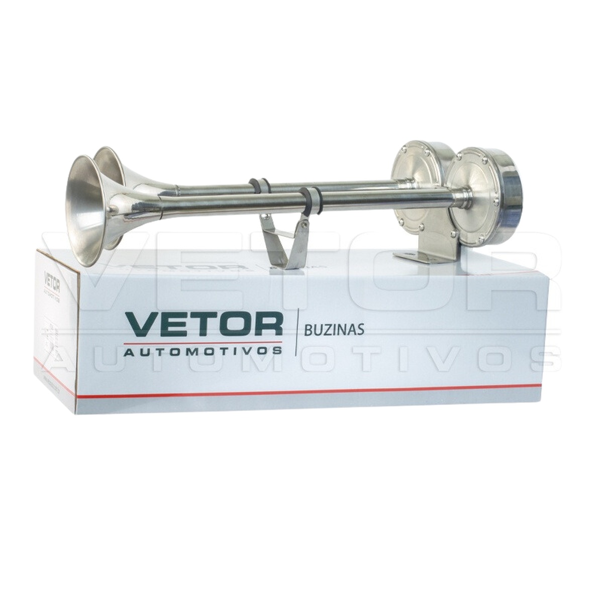 Buzina Eletrica 2 Cornetas Universal 12V - Vetor - VT066