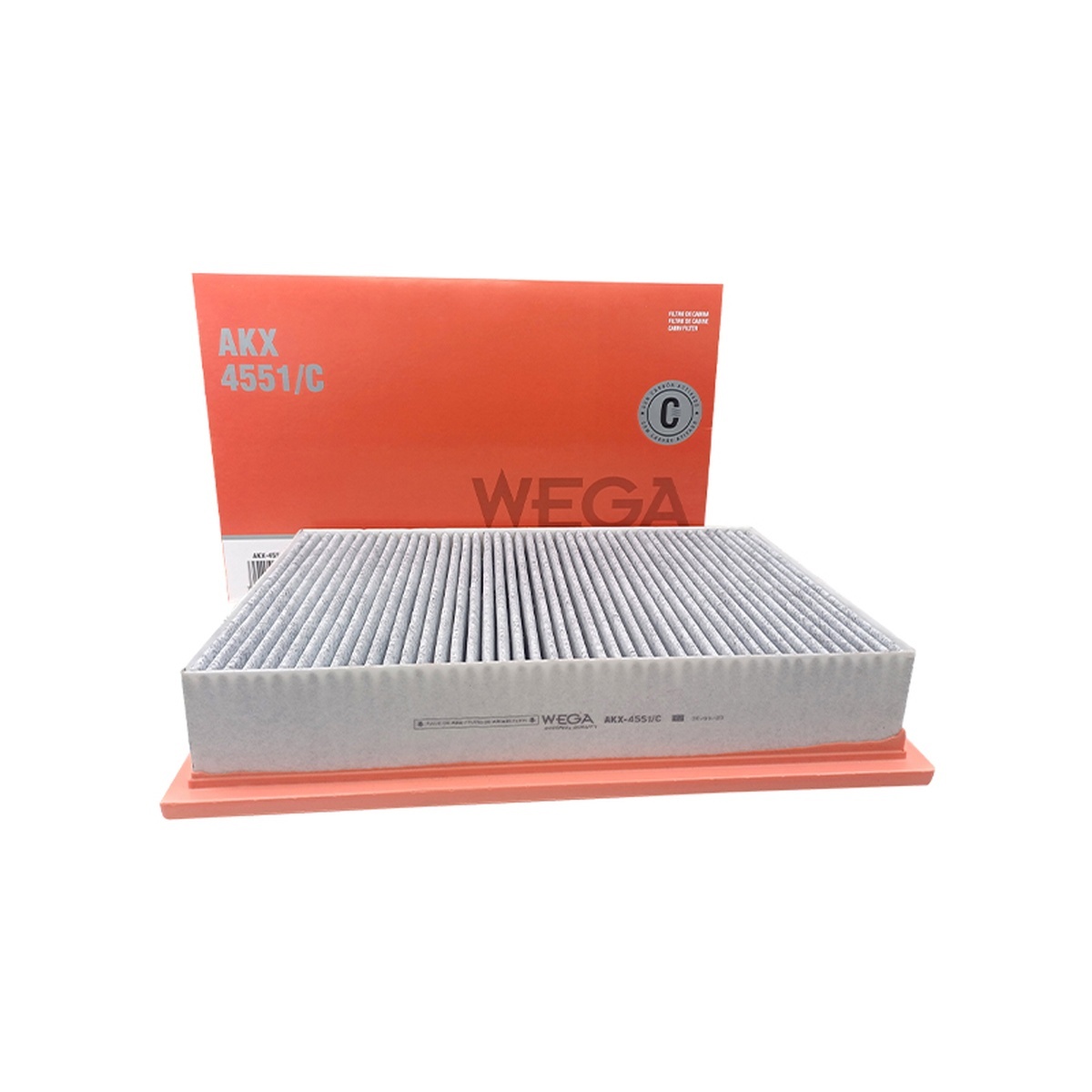 FIltro de Ar Condicionado Cabine com Carvão Ativado - Wega - AKX4551/C