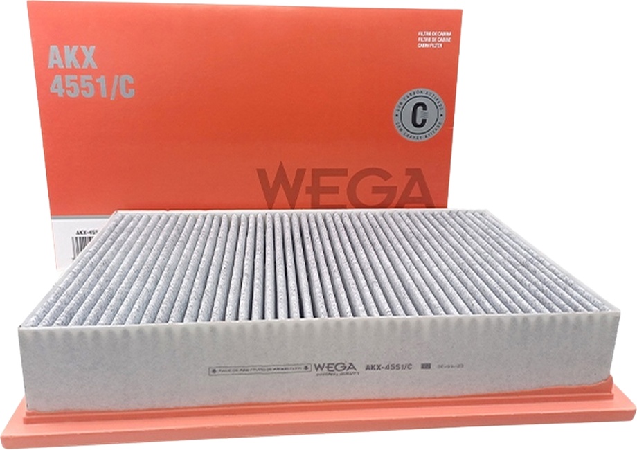 FIltro de Ar Condicionado Cabine com Carvão Ativado - Wega - AKX4551/C