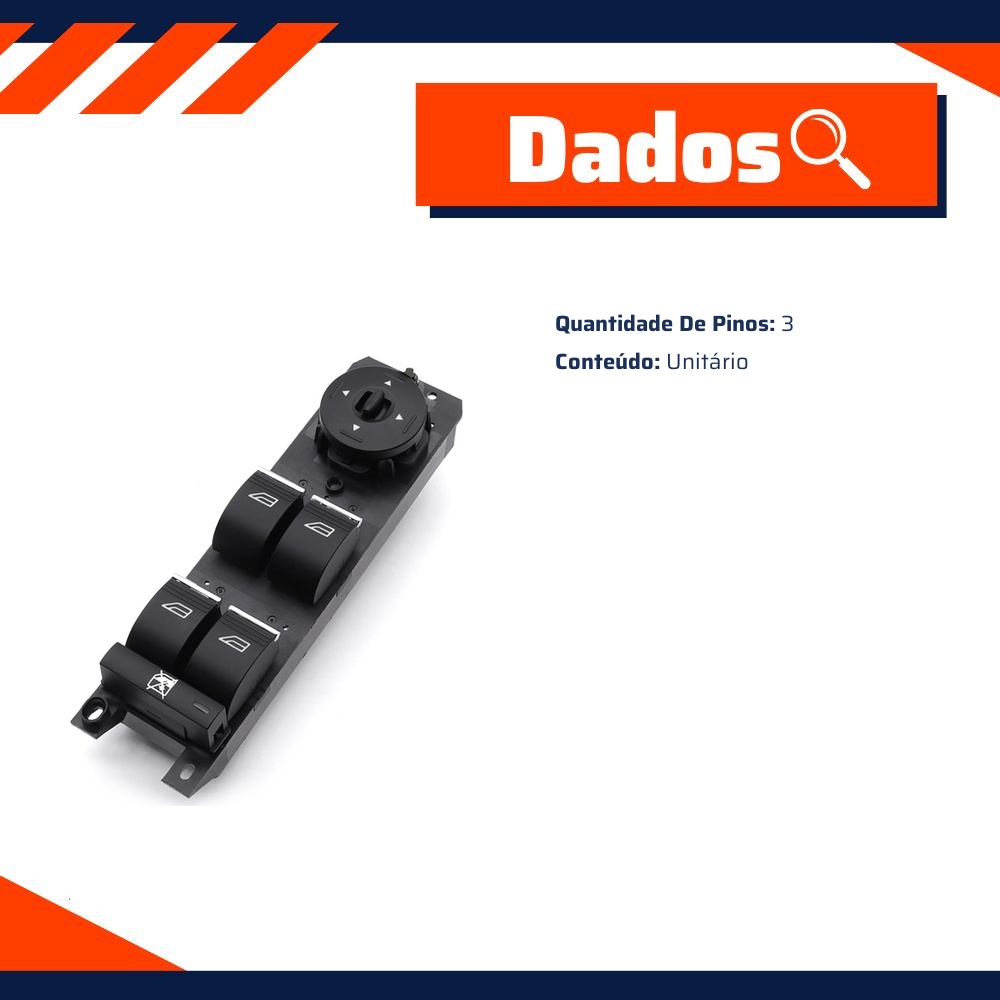 Interruptor do Vidro Elétrico - Gauss - GE2425