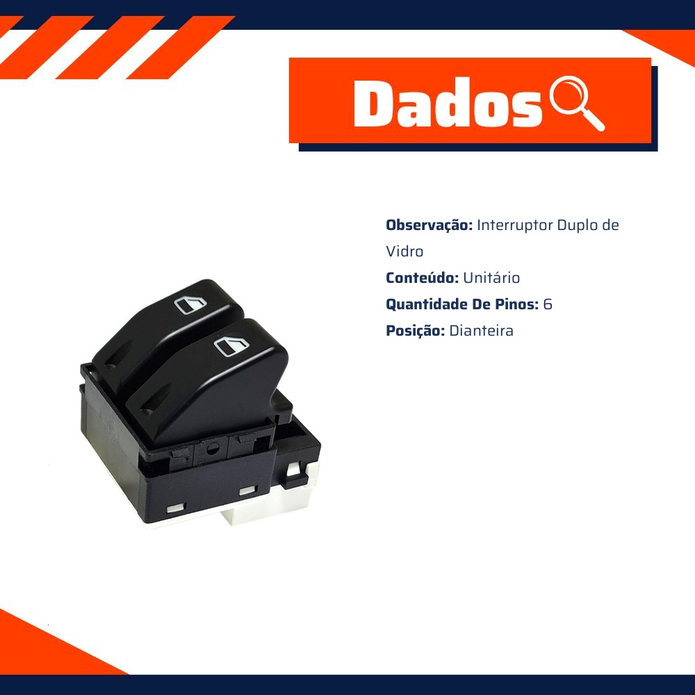Interruptor do Vidro Elétrico - Gauss - GE2083
