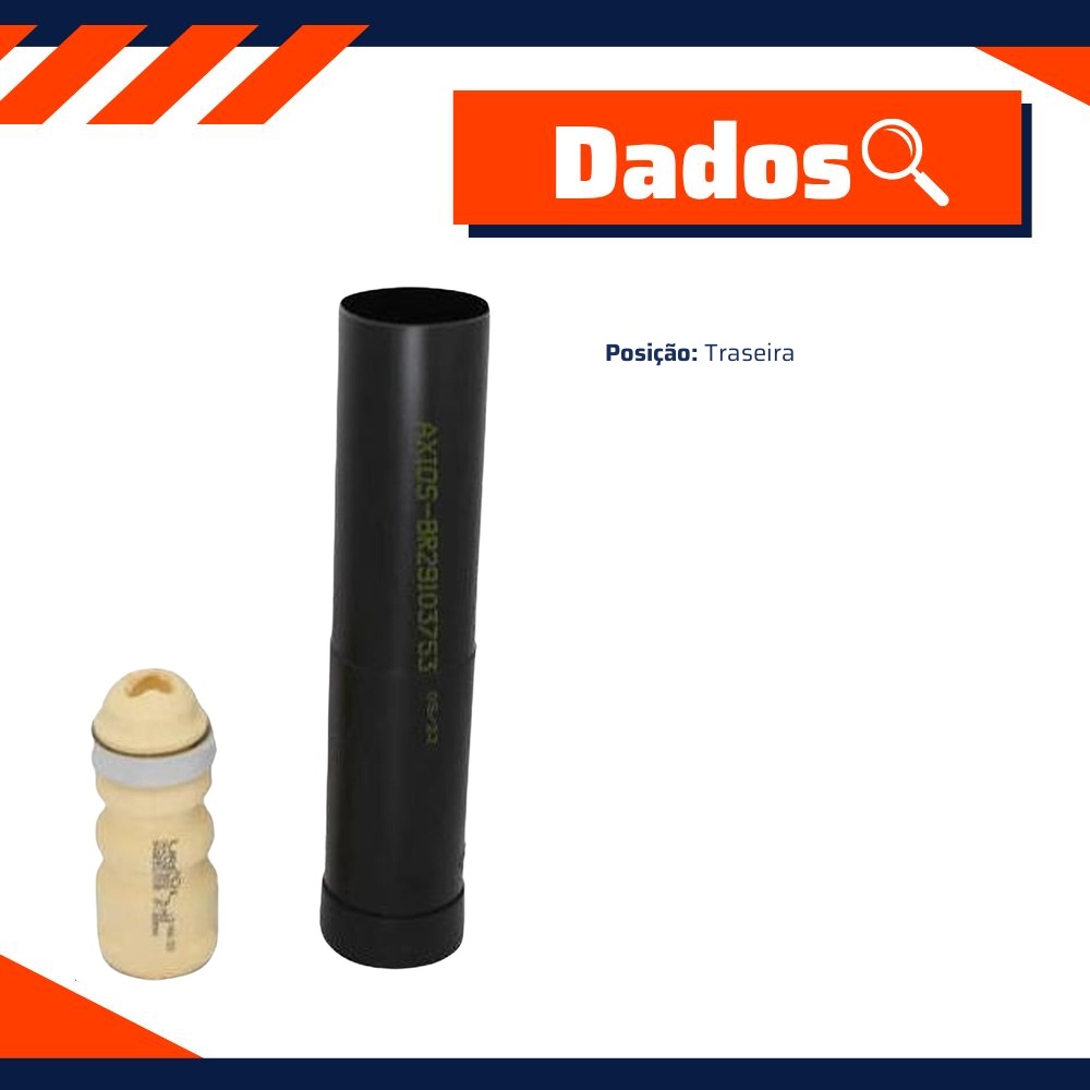 Kit Batente e Coifa para Amortecedor Traseiro para Volkswagen Up! - Monroe Axios - LT90192