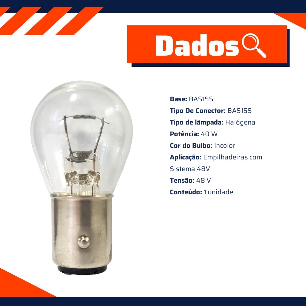 Lampada Miniatura - 48V - 40W - C10 - Incolor - Gl - Gauss - GL171