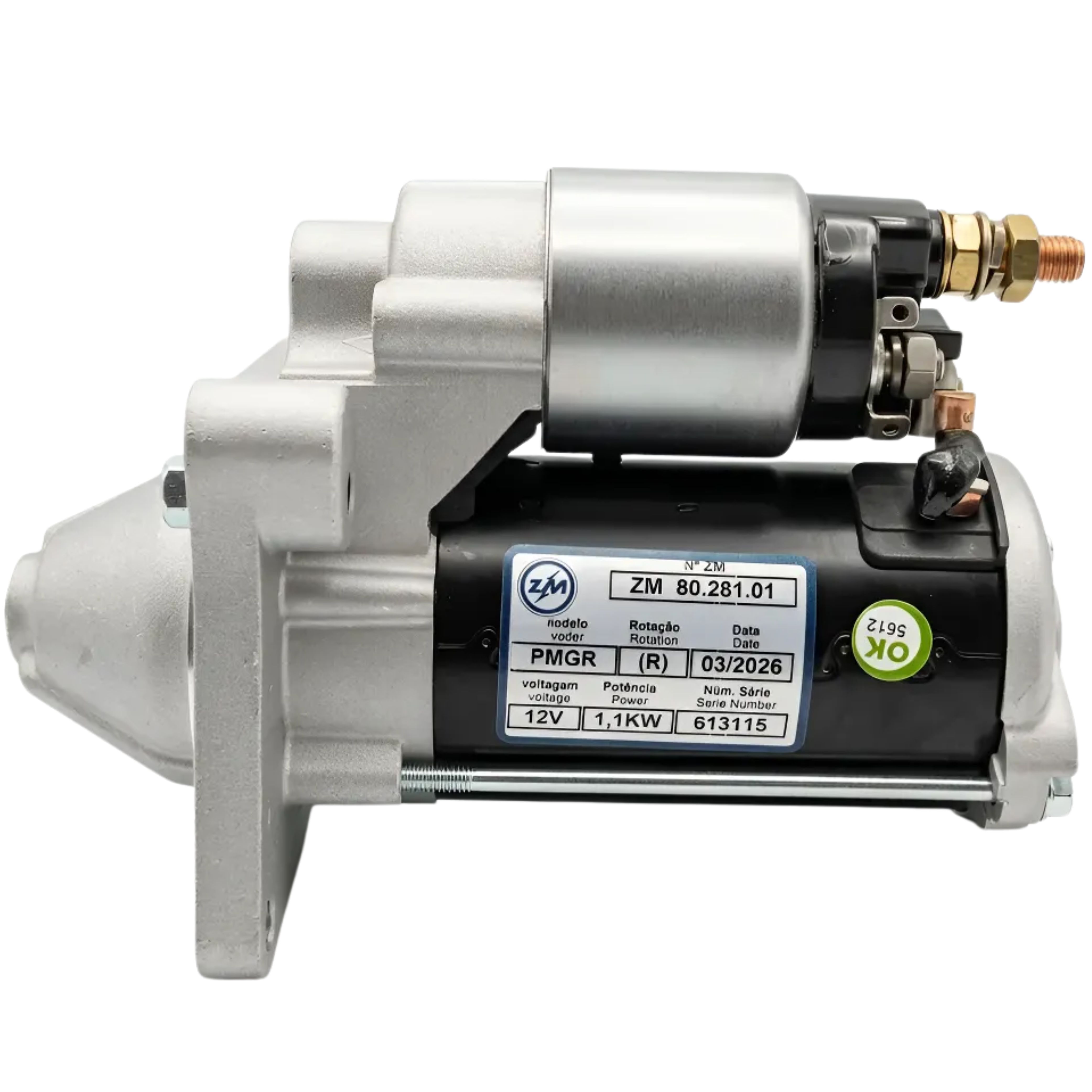 Motor de Partida 12V - ZM - 8028101