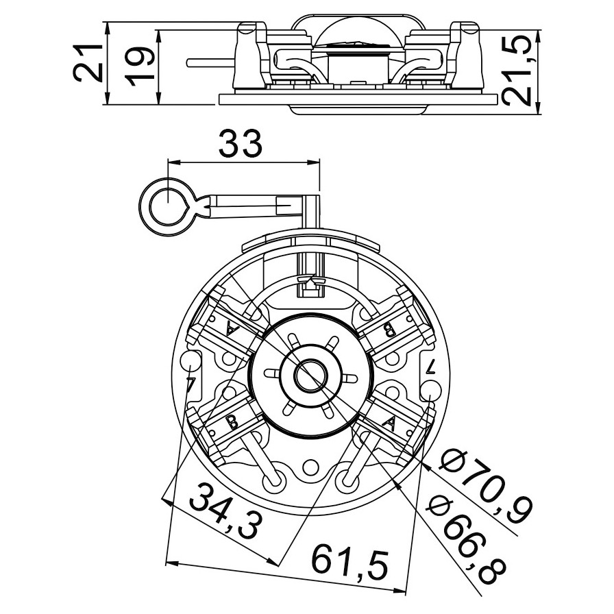 Porta Escovas para Motor de Partida com 4 Escovas para Ford Ecosport - Unifap - 1.348/4
