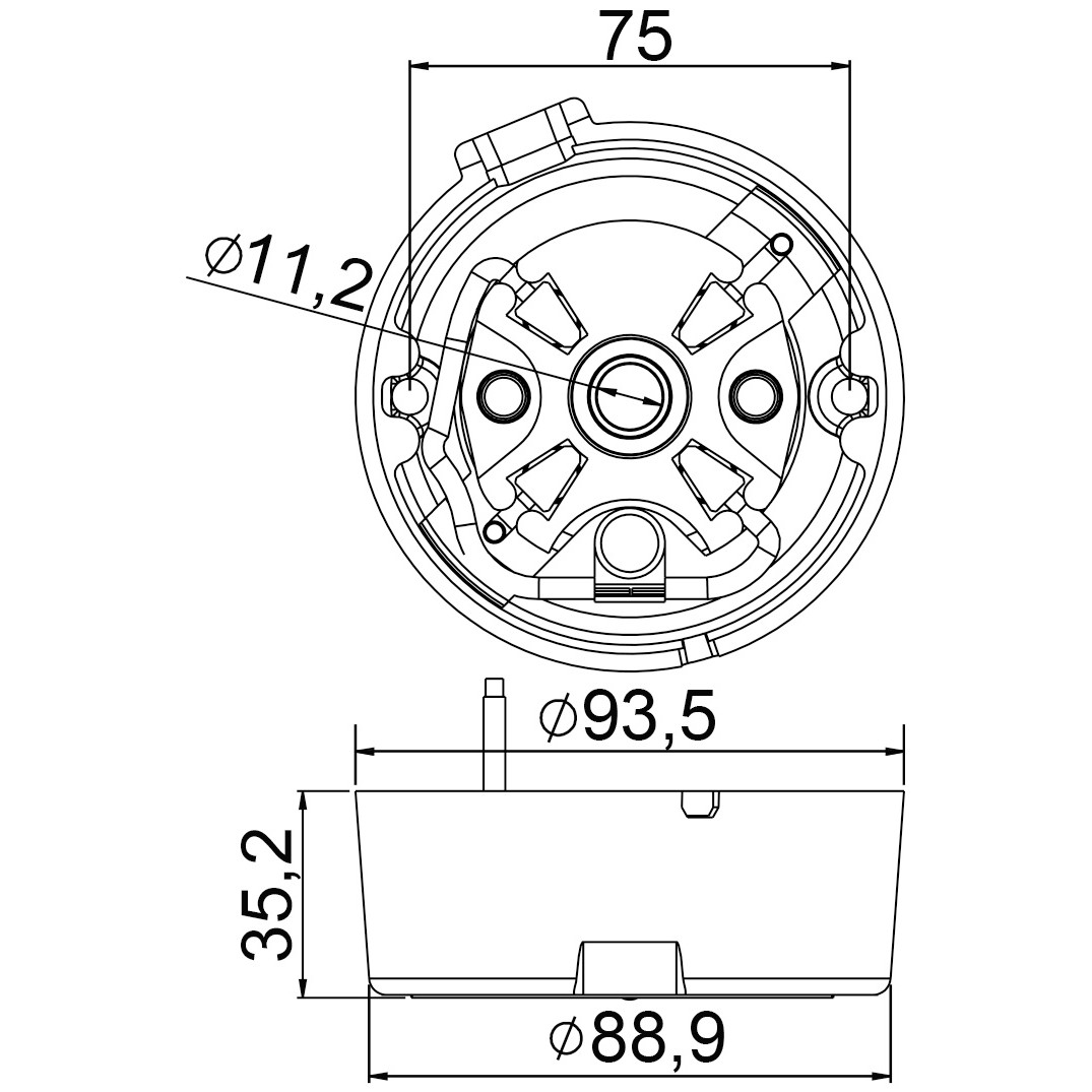 Porta Escovas para Motor de Partida com 4 Escovas - Unifap - 1.366/4
