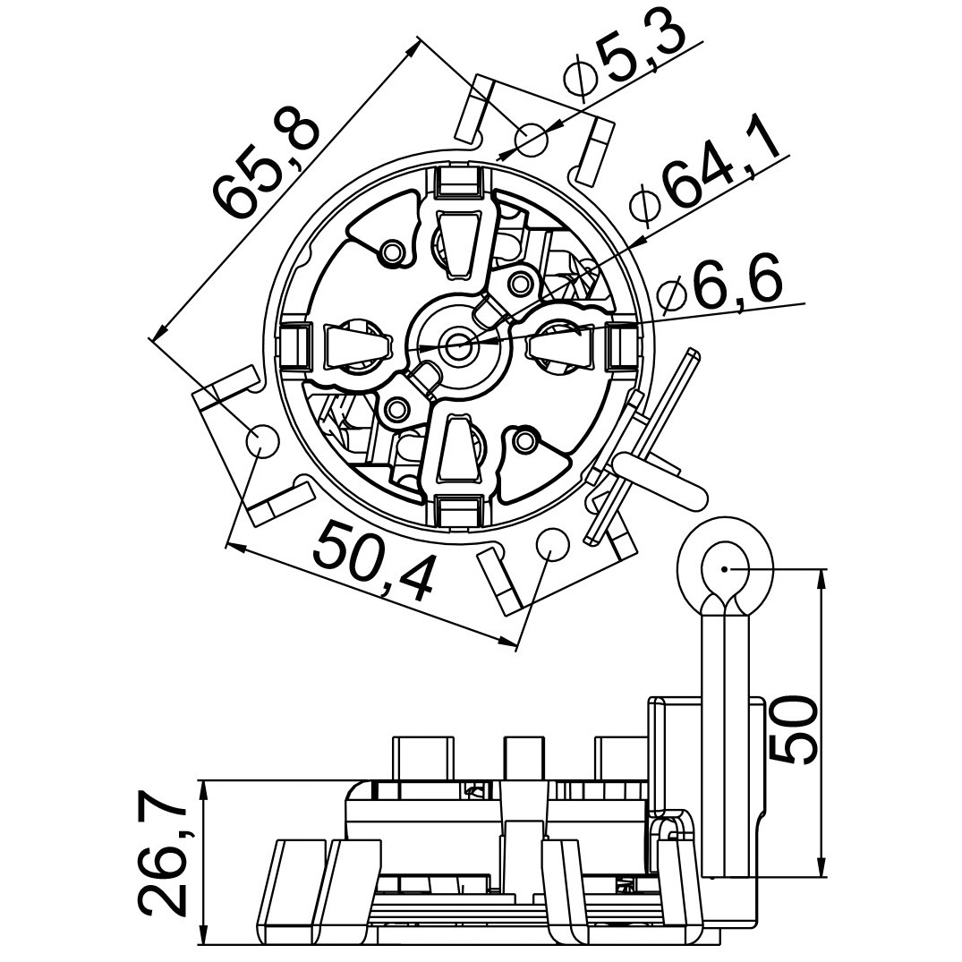 Porta Escovas para Motor de Partida com 4 Escovas - Unifap - 1.368/4