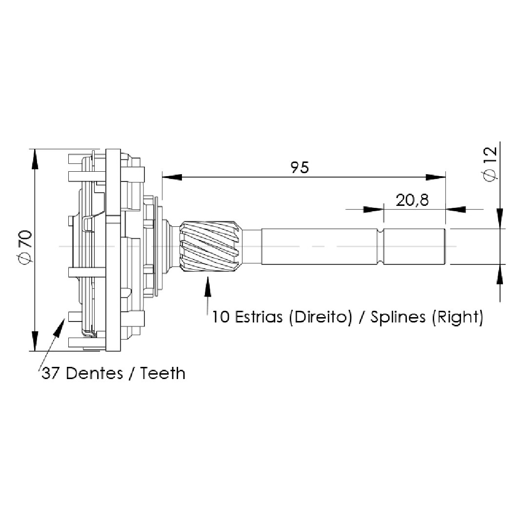 Planetária para Motor de Partida - Unifap - 11.037