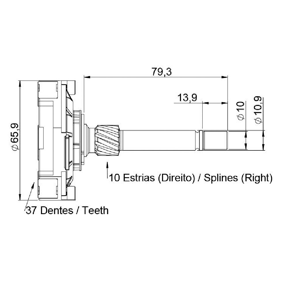 Planetária para Motor de Partida para Mercedes-Benz Sprinter 313 e Sprinter 413 - Unifap - 11.956