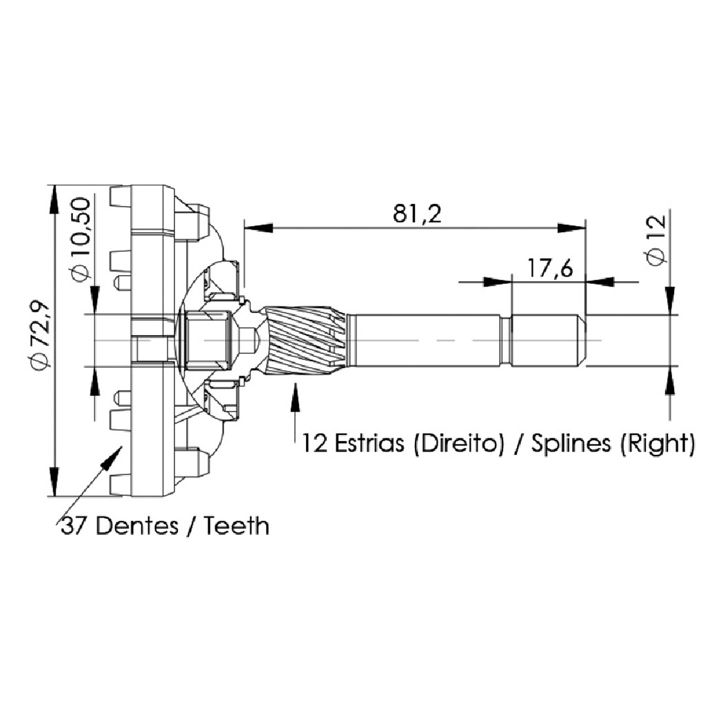 Planetária para Motor de Partida para Ford Explorer e Ranger - Unifap - 13.121