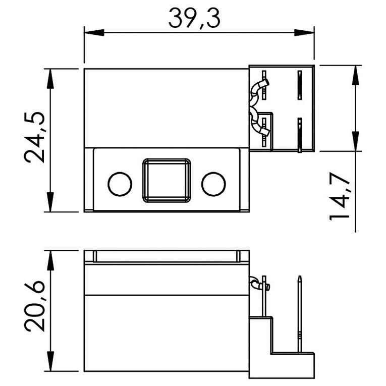 Porta Escovas para Alternador com 2 Escovas - Unifap - 2.210/2