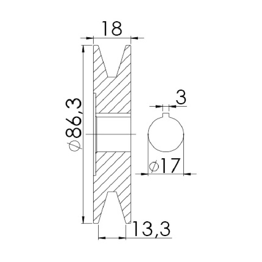 Polia para Alternador - Unifap - 3.357