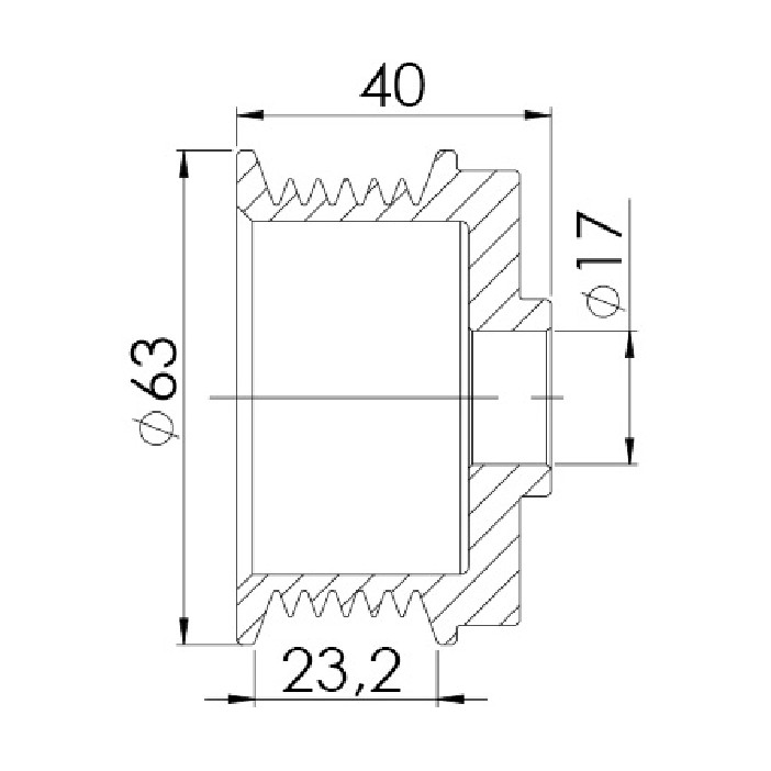 Polia para Alternador para Fiat Ducato - Unifap - 3.453