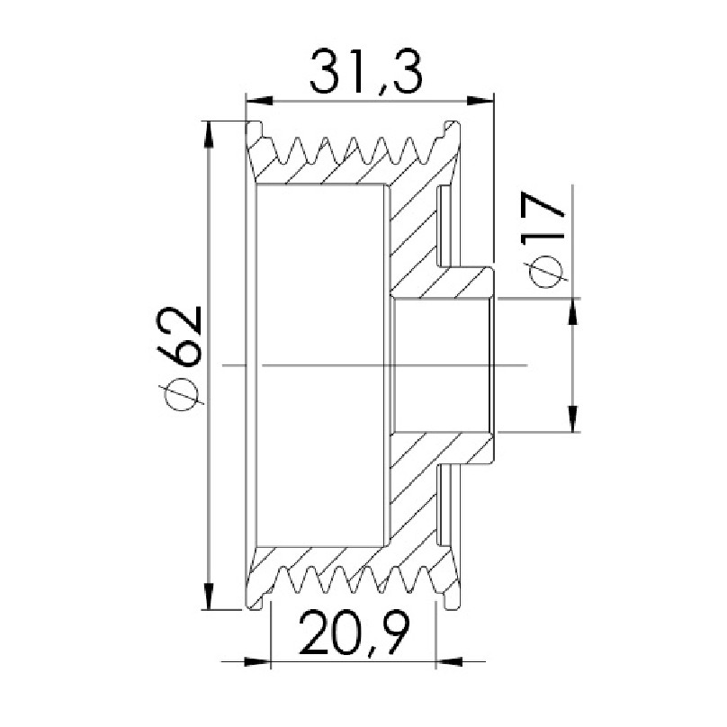 Polia para Alternador - Unifap - 3.460