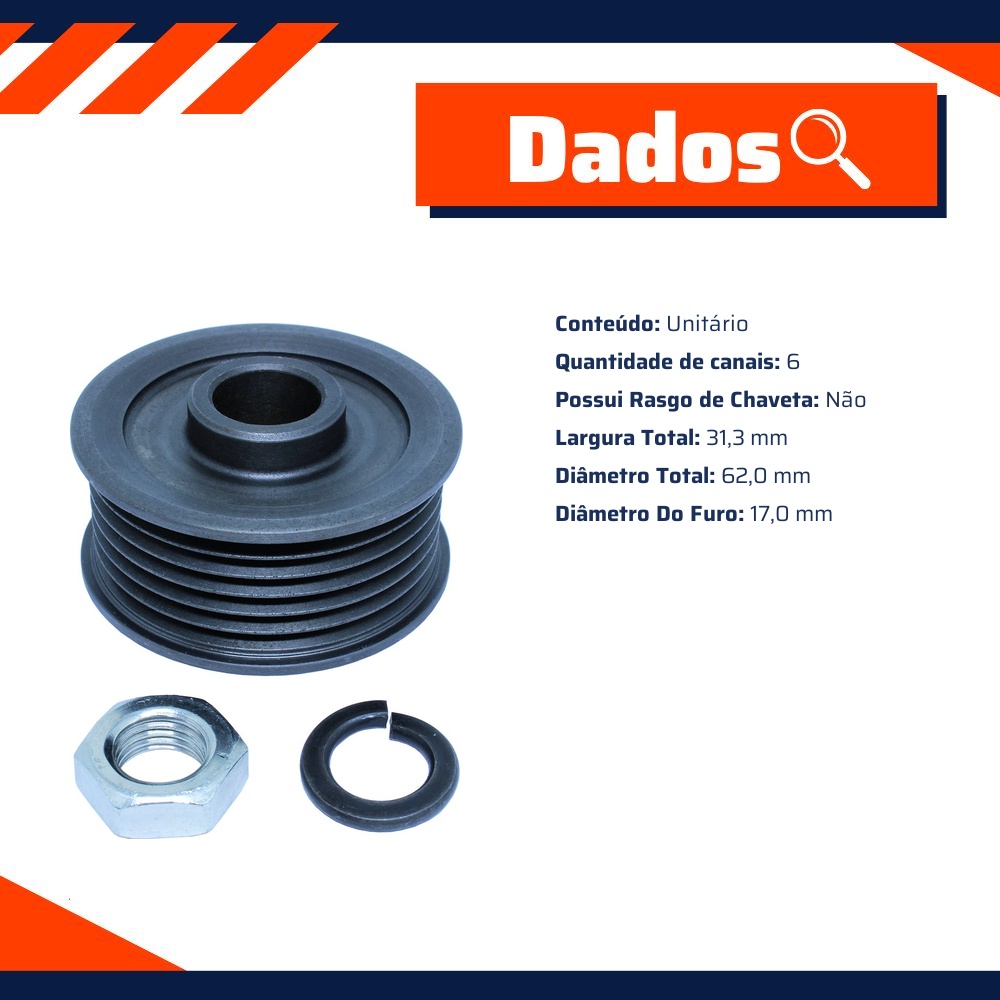 Polia para Alternador - Unifap - 3.460